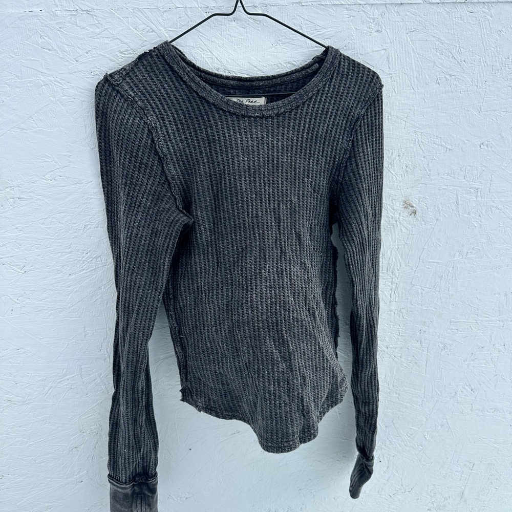 We The Free Dark Gray Arlet Thermal Top